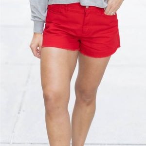 Fantastic Fawn Bright Red Shorts NWOT Size Large